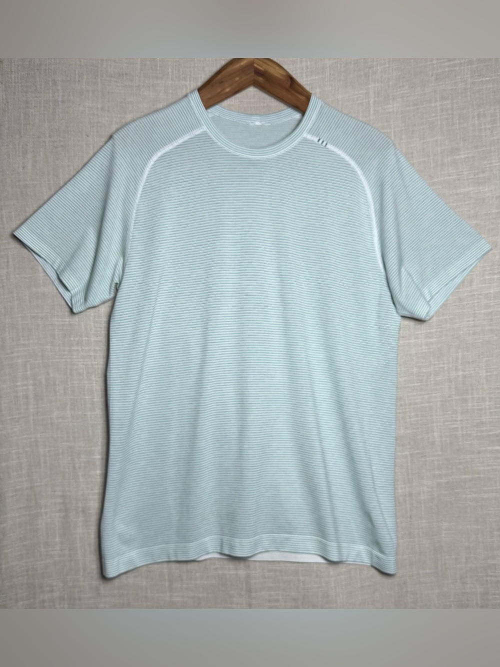 Lululemon Men's Metal Vent Tech 2.0 Stripe Tee Tidewater Teal L